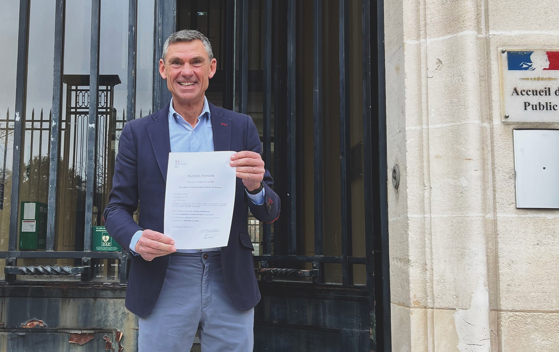 Christophe Charpentier dépôt de la liste électorale de l'équipe